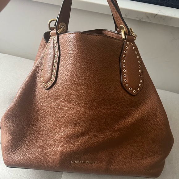 Michael Kors Brooklyn Large Leather Satchel